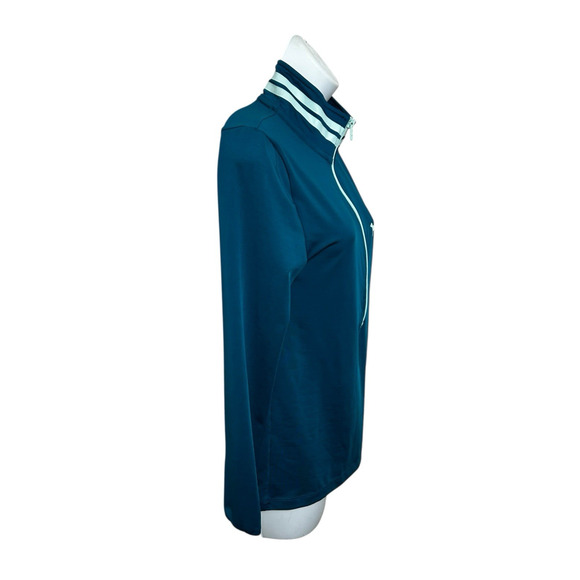 Victoria's Secret PINK 1/2 Zip Performance Top Sz S Teal Athletic Shirt - Picture 9 of 10
